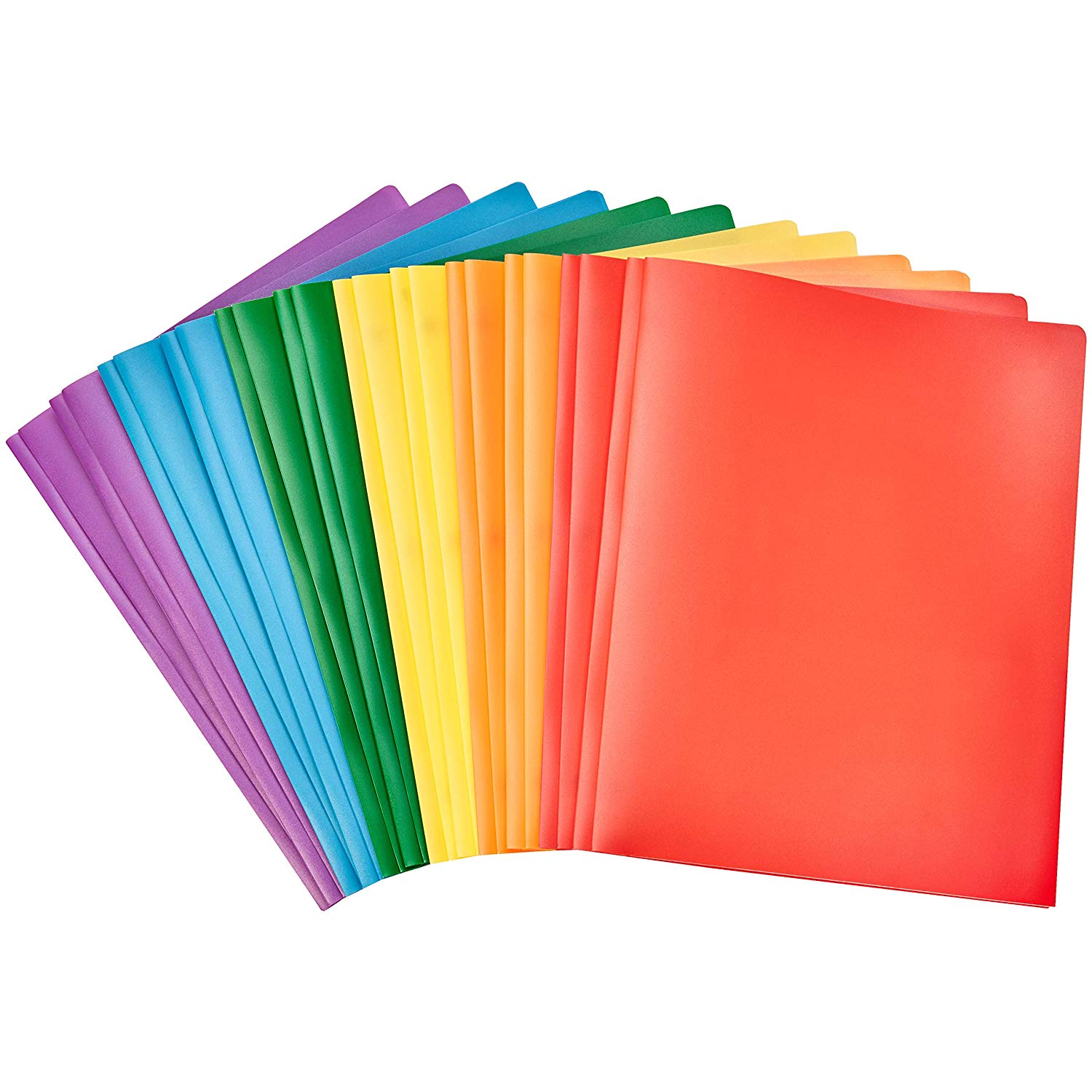 Heavy Duty Plastic  Folders  with Pockets for 8 5 x11  Paper 